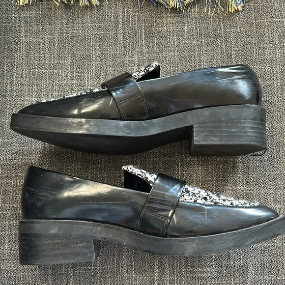 Zara houndstooth pointed loafers - Picture 2 of 4